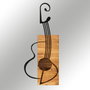 Wallity Gitar Escultura de pared Negro y Nogal